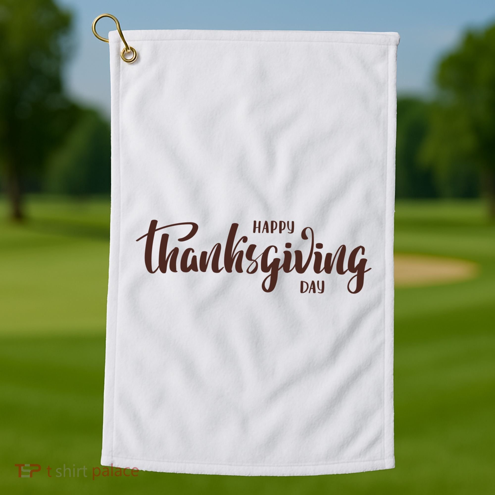 Happy Thanksgiving Day Holiday Golf Towel