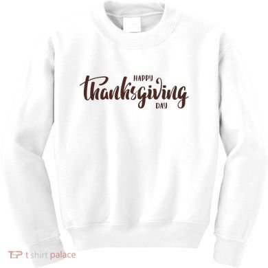 Happy Thanksgiving Day Holiday Kids Sweatshirt