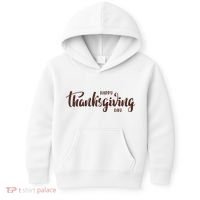 Happy Thanksgiving Day Holiday Kids Hoodie thumb 0