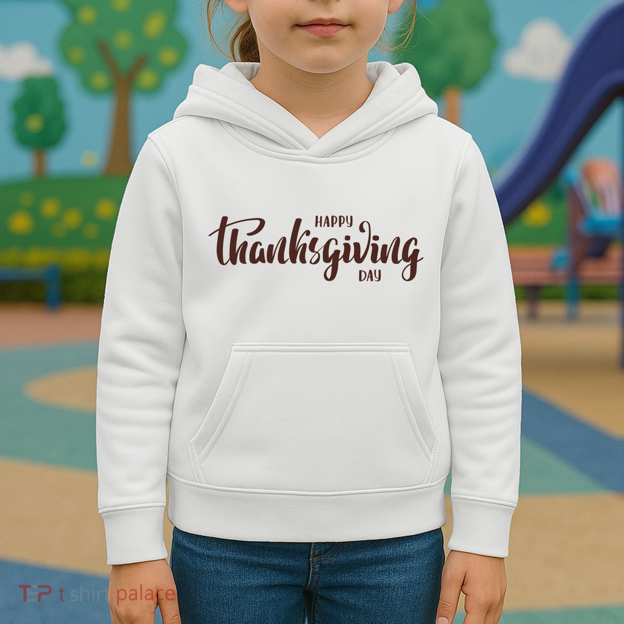 Happy Thanksgiving Day Holiday Kids Hoodie