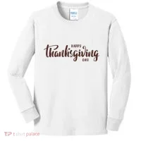 Happy Thanksgiving Day Holiday Kids Long Sleeve Shirt thumb 0