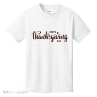 Happy Thanksgiving Day Holiday Kids T-Shirt thumb 0