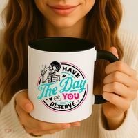 Have The Day You Deserve Skelton Coffee Mug thumb 3
