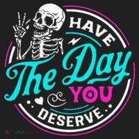 Have The Day You Deserve Skelton Beanie thumb 2