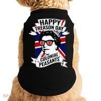 Happy Treason Day Funny Queen Elizabeth 4th Of July Doggie Tank thumb 0