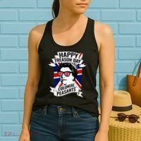 Happy Treason Day Funny Queen Elizabeth 4th Of July Women's Tank Top thumb 2