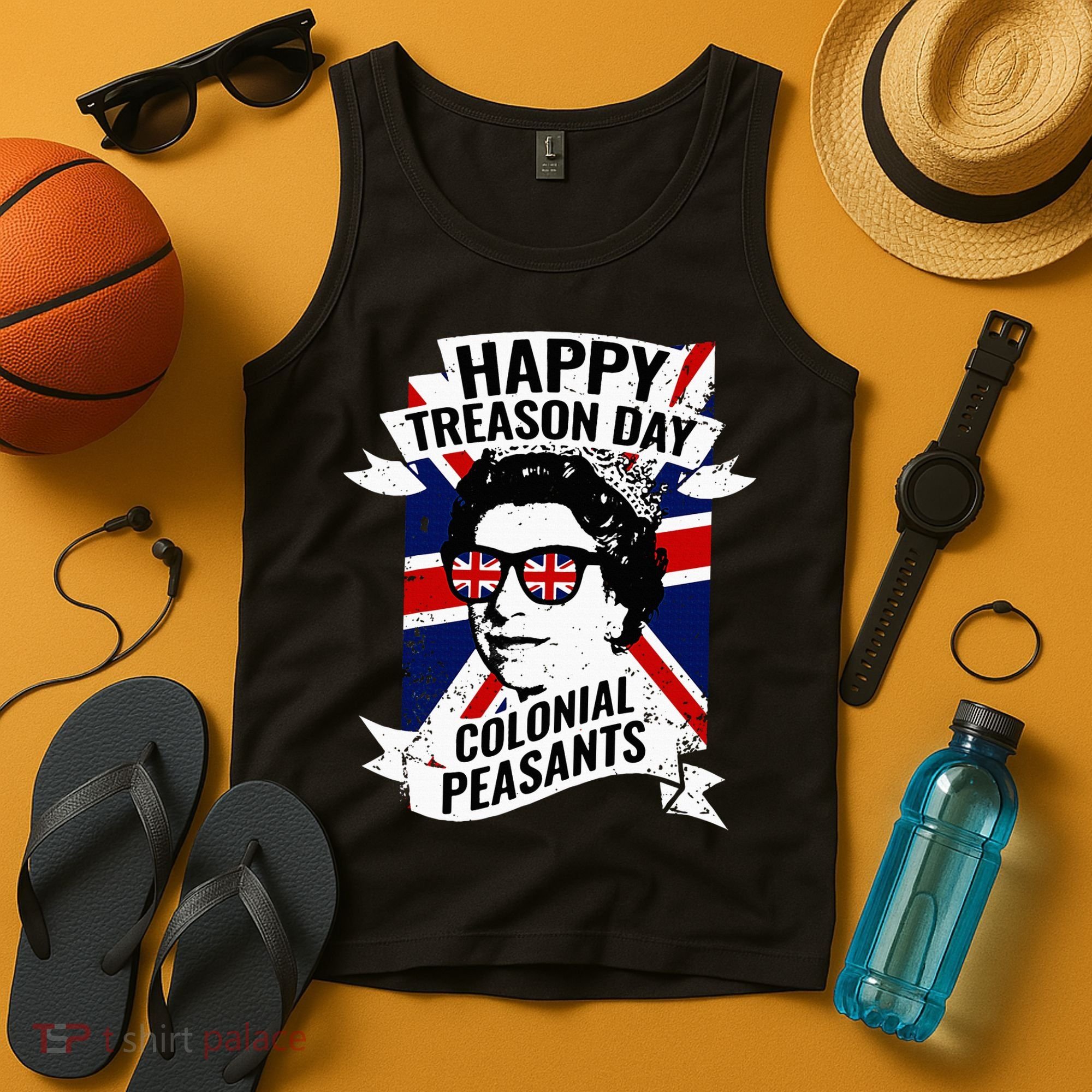 Happy Treason Day Funny Queen Elizabeth 4th Of July Tank Top