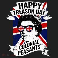 Happy Treason Day Funny Queen Elizabeth 4th Of July Golf Towel thumb 3
