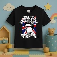 Happy Treason Day Funny Queen Elizabeth 4th Of July Toddler T-Shirt thumb 3