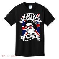 Happy Treason Day Funny Queen Elizabeth 4th Of July Kids T-Shirt thumb 0