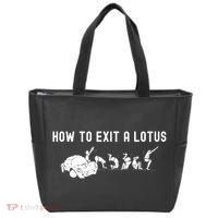 How To Exit A Lotus Racing Car Funny Joke Autocross Drag Gift Tote Bag thumb 0
