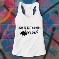 How To Exit A Lotus Racing Car Funny Joke Autocross Drag Gift Women's Tank Top thumb 3