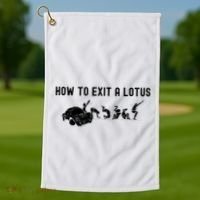 How To Exit A Lotus Racing Car Funny Joke Autocross Drag Gift Golf Towel thumb 1