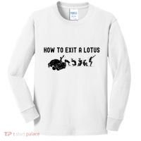 How To Exit A Lotus Racing Car Funny Joke Autocross Drag Gift Kids Long Sleeve Shirt thumb 0
