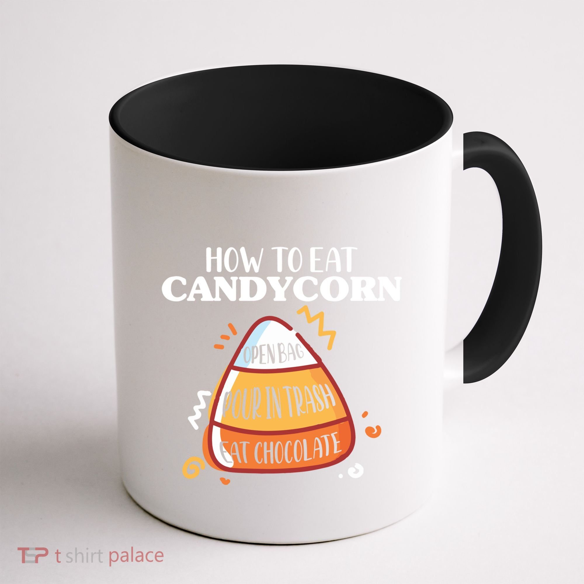 How To Eat Candy Corn Gift Halloween Gift National Candy Corn Day Meaningful Gif Coffee Mug