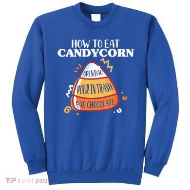 How To Eat Candy Corn Gift Halloween Gift National Candy Corn Day Meaningful Gif Sweatshirt
