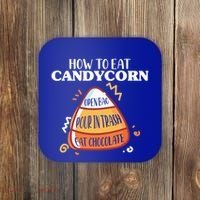 How To Eat Candy Corn Gift Halloween Gift National Candy Corn Day Meaningful Gif Coaster thumb 0