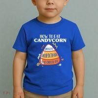 How To Eat Candy Corn Gift Halloween Gift National Candy Corn Day Meaningful Gif Toddler T-Shirt thumb 2
