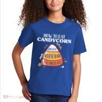 How To Eat Candy Corn Gift Halloween Gift National Candy Corn Day Meaningful Gif Kids T-Shirt thumb 2