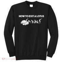 How To Exit A Lotus Racing Car Funny Joke Autocross Drag Gift Sweatshirt thumb 0
