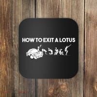 How To Exit A Lotus Racing Car Funny Joke Autocross Drag Gift Coaster thumb 0