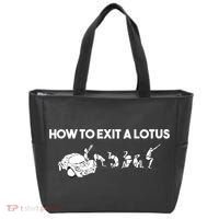How To Exit A Lotus Racing Car Funny Joke Autocross Drag Gift Tote Bag thumb 0