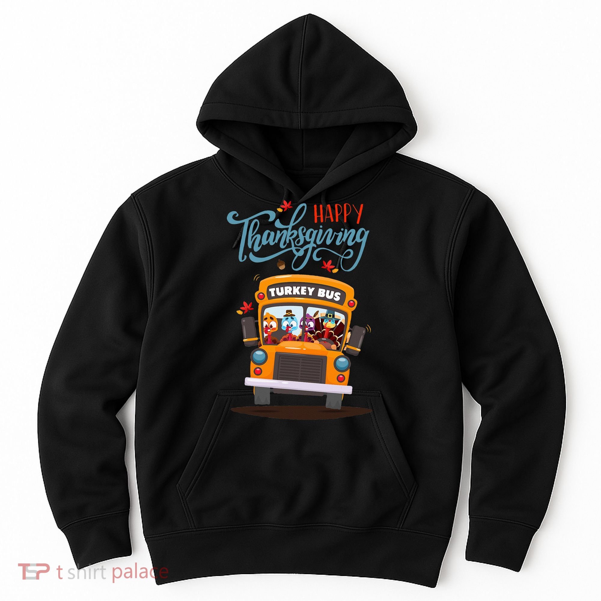 Happy Thanksgiving Fall Turkey School Bus Driver Hoodie