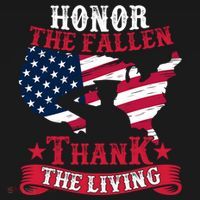 Honor The Fallen Thank The Living Proudly Support Our Troops Gift USA-Made Doggie Bandana thumb 2