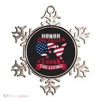 Honor The Fallen Thank The Living Proudly Support Our Troops Gift Ornament thumb 0