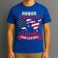 Honor The Fallen Thank The Living Proudly Support Our Troops Gift T-Shirt thumb 3