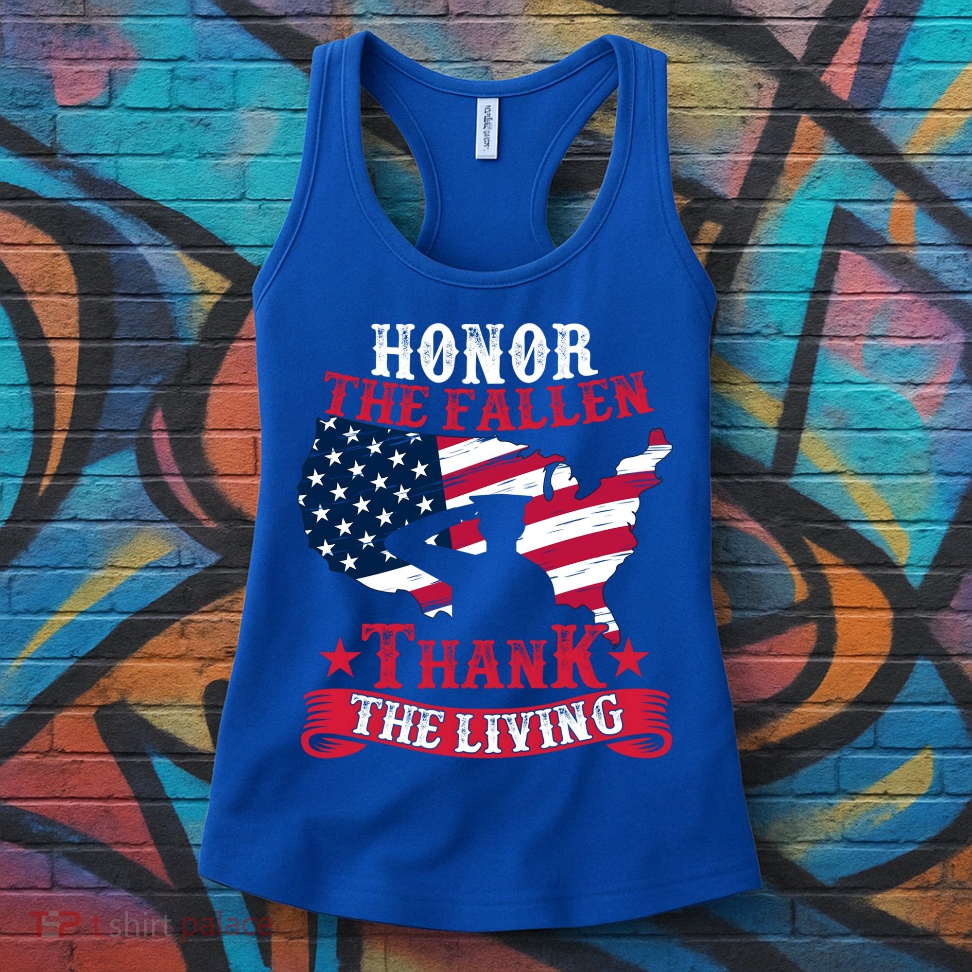 Honor The Fallen Thank The Living Proudly Support Our Troops Gift Women's Tank Top