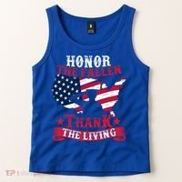 Honor The Fallen Thank The Living Proudly Support Our Troops Gift Tank Top thumb 2