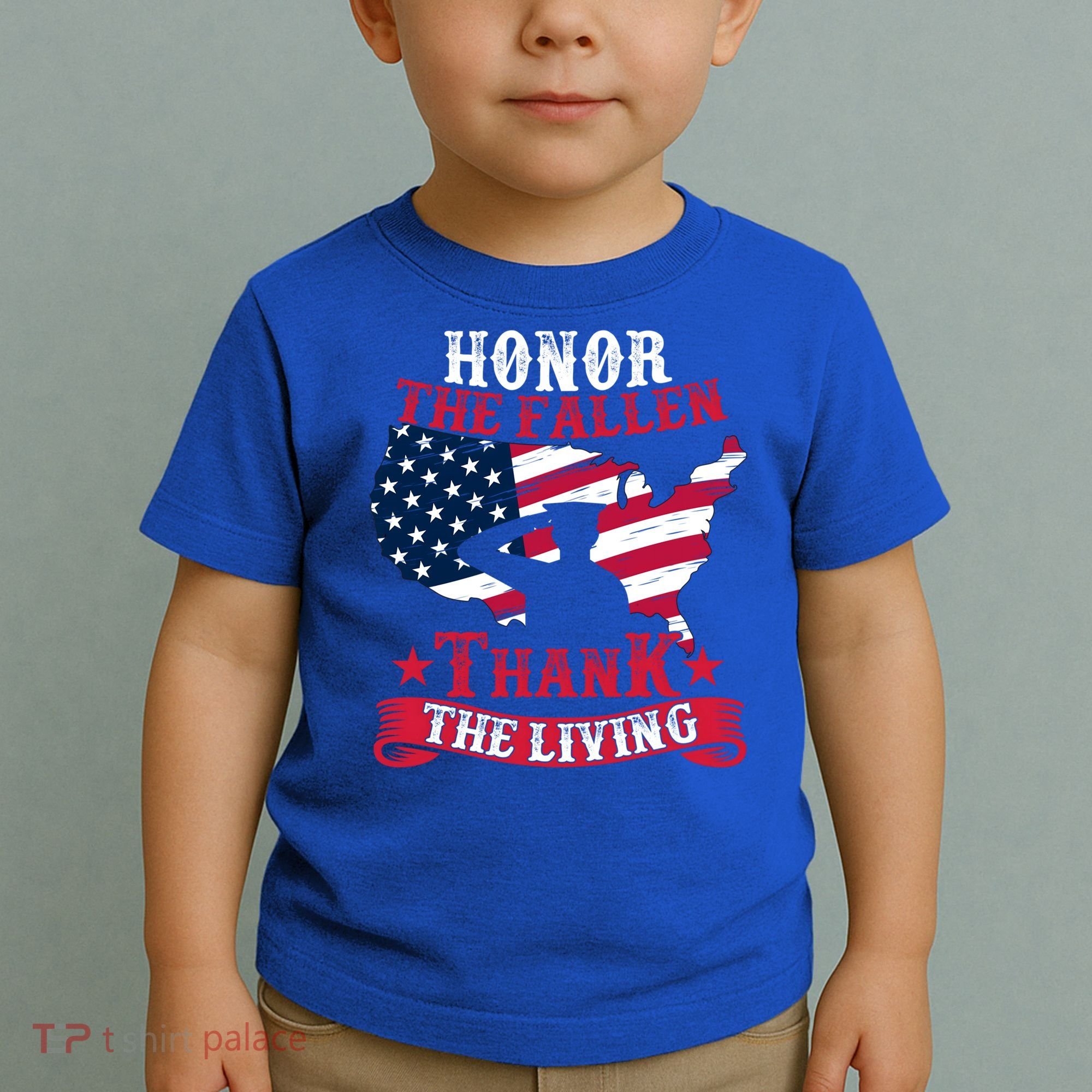 Honor The Fallen Thank The Living Proudly Support Our Troops Gift Toddler T-Shirt