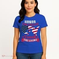 Honor The Fallen Thank The Living Proudly Support Our Troops Gift Women's T-Shirt thumb 4