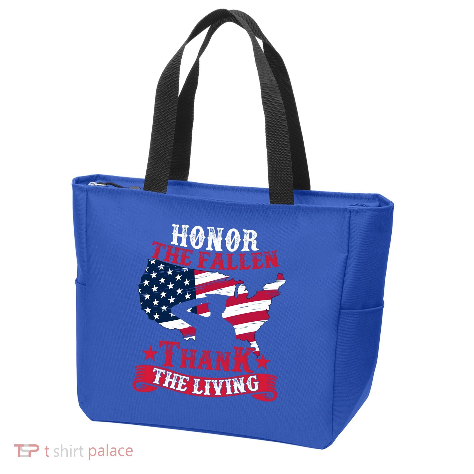 Honor The Fallen Thank The Living Proudly Support Our Troops Gift Tote Bag