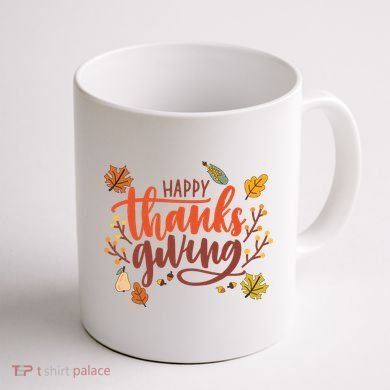 Happy Thanksgiving For Family Holiday Coffee Mug back