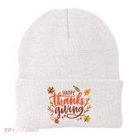 Happy Thanksgiving For Family Holiday Beanie thumb 0