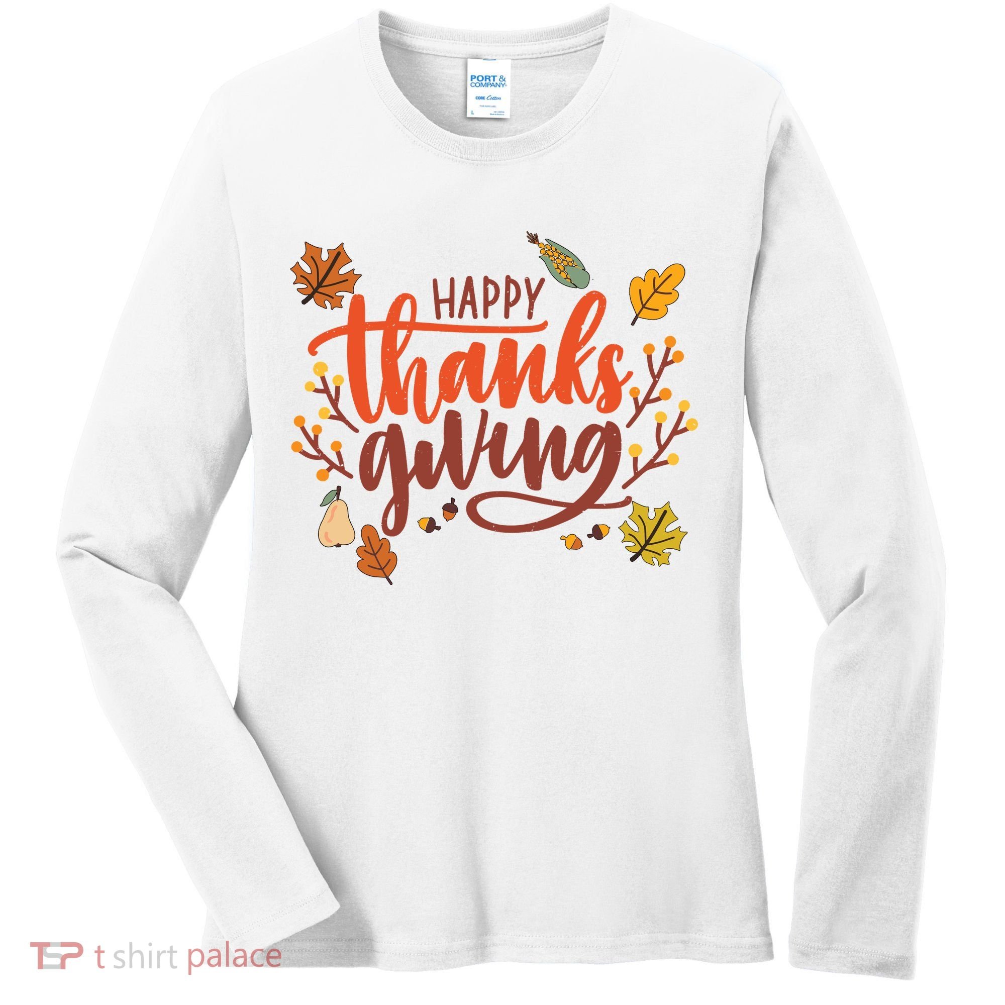Happy Thanksgiving For Family Holiday Women's Long Sleeve Shirt