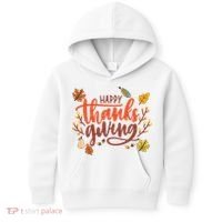 Happy Thanksgiving For Family Holiday Kids Hoodie thumb 0