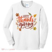 Happy Thanksgiving For Family Holiday Kids Long Sleeve Shirt thumb 0