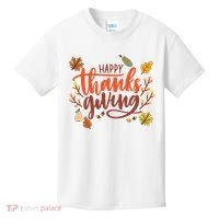 Happy Thanksgiving For Family Holiday Kids T-Shirt thumb 0
