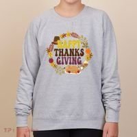 Happy Thanksgiving Fall Holiday Women's Sweatshirt thumb 0