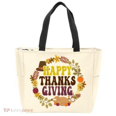 Happy Thanksgiving Fall Holiday Tote Bag