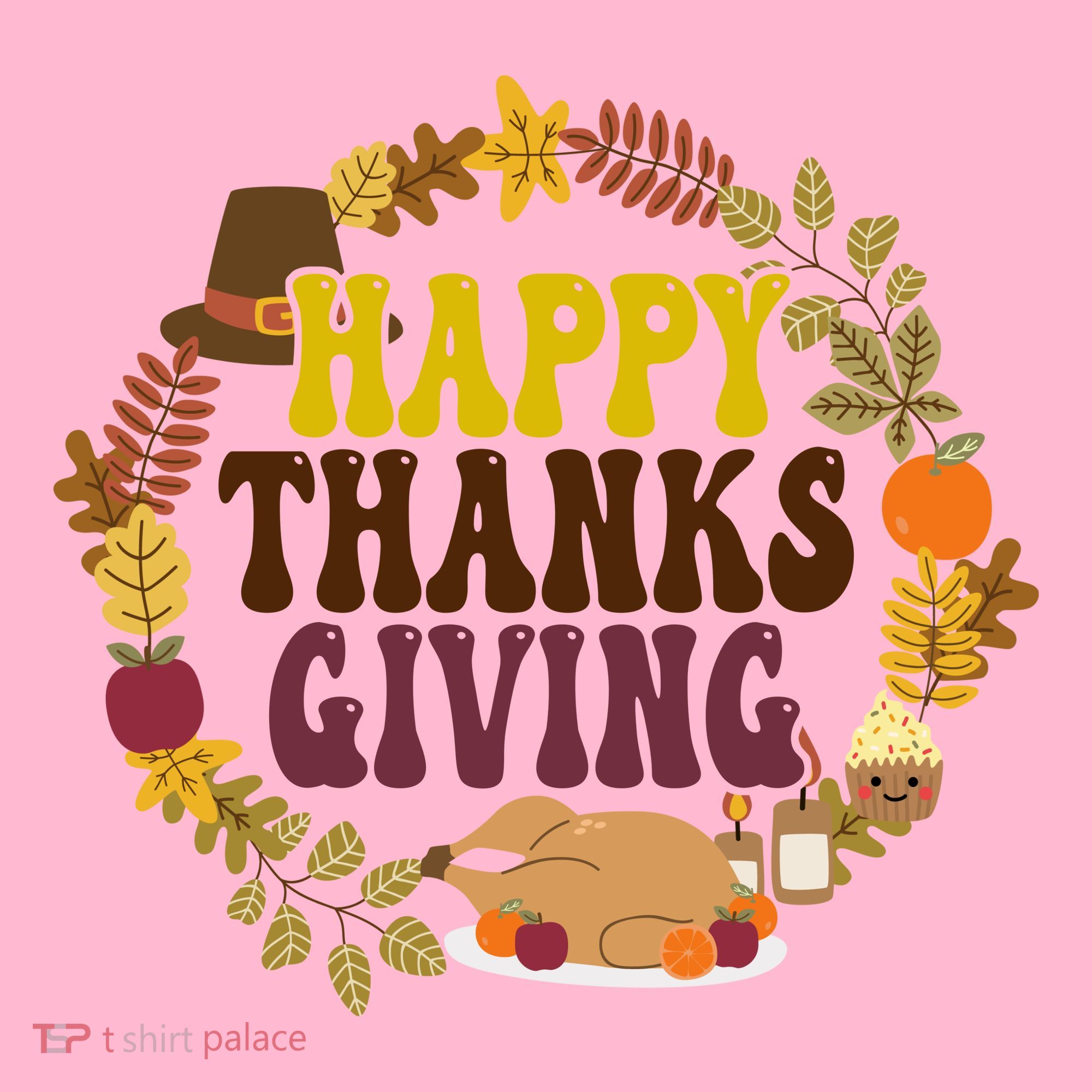 Happy Thanksgiving Fall Holiday Coaster