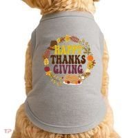 Happy Thanksgiving Fall Holiday Doggie Tank thumb 0