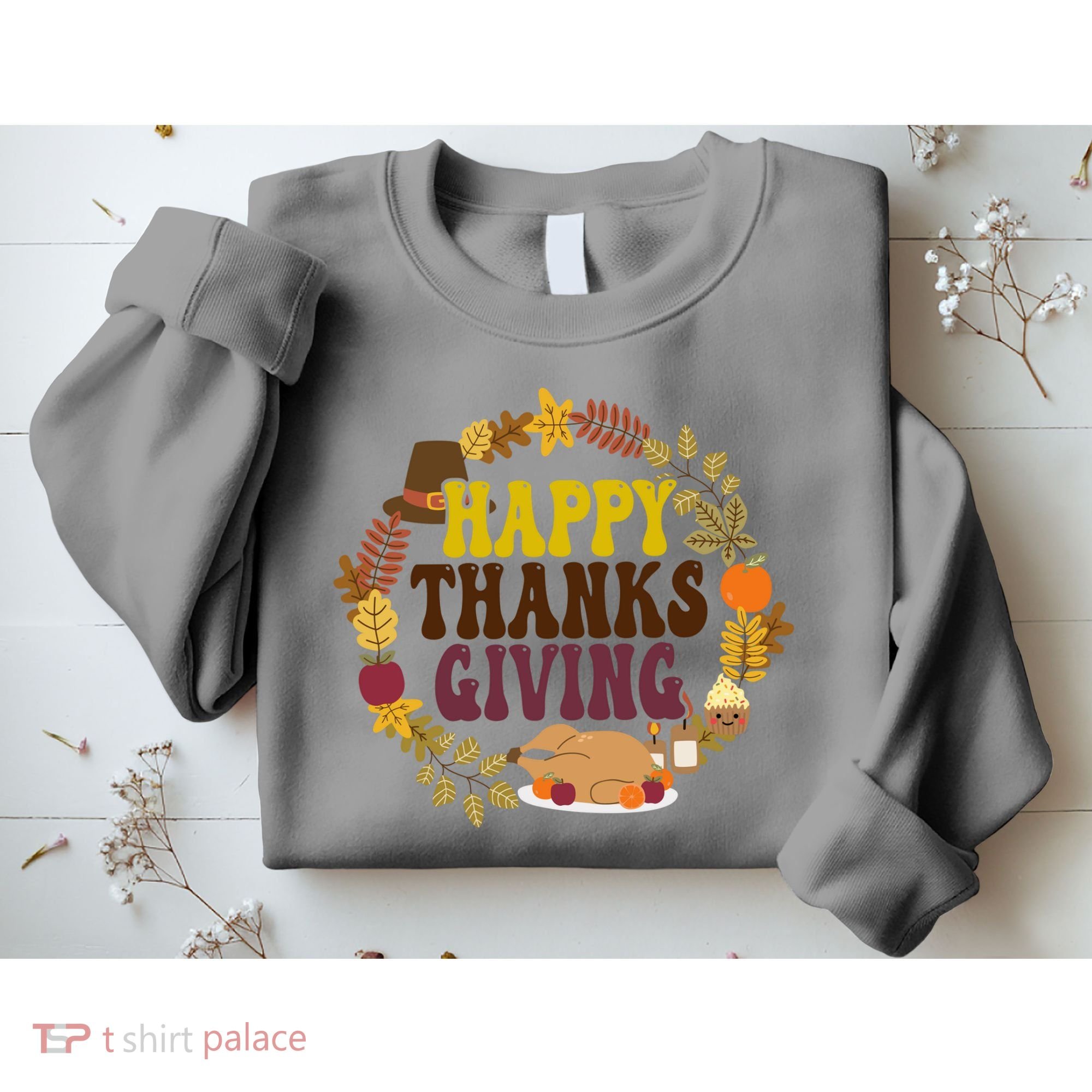 Happy Thanksgiving Fall Holiday Sweatshirt