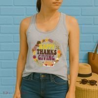 Happy Thanksgiving Fall Holiday Women's Tank Top thumb 2