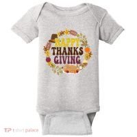 Happy Thanksgiving Fall Holiday Baby Bodysuit thumb 0