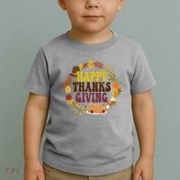 Happy Thanksgiving Fall Holiday Toddler T-Shirt thumb 2