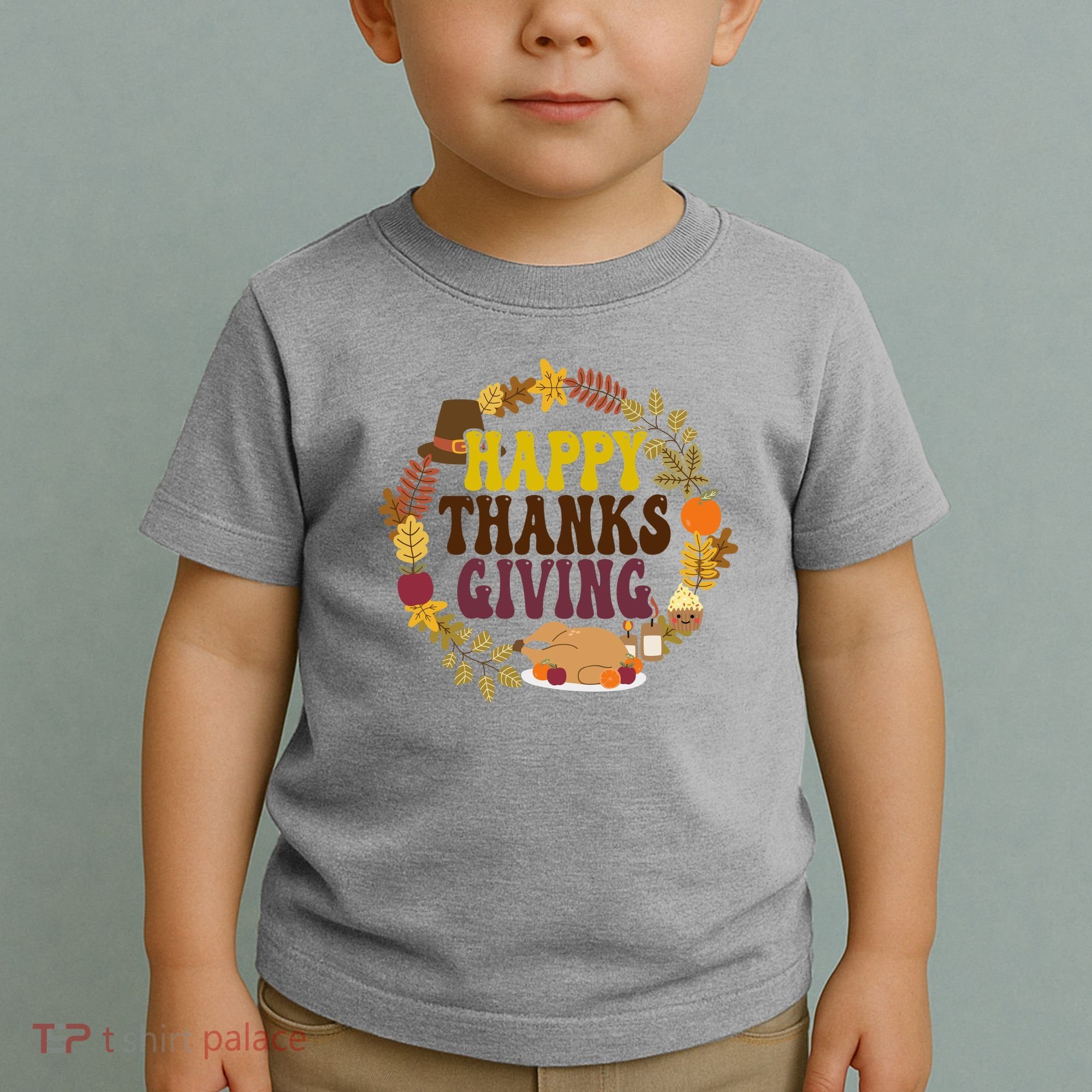 Happy Thanksgiving Fall Holiday Toddler T-Shirt